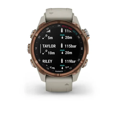 Descent Mk3i – 43 mm - Bronz PVD Titanyum, French Gri Silikon Kayışlı - Görsel 5